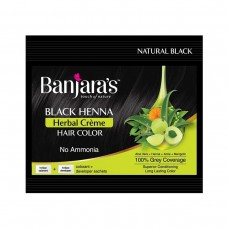 Black Henna Herbal Cream Hair Color 20gm + 20ml Banjars  Black Henna Herbal Cream Hair Color 20gm + 20ml Banjars