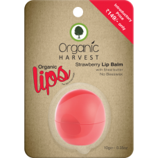 Strawberry Lip Balm 10g Organic Harvest Strawberry Lip Balm 10g Organic Harvest