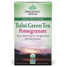 Tulasi Green Tea Pomegranate 25 Tea Bags Organic India